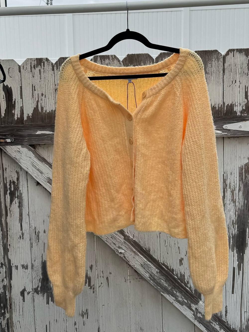 Butter Yellow Knit Button-Up Cardigan
